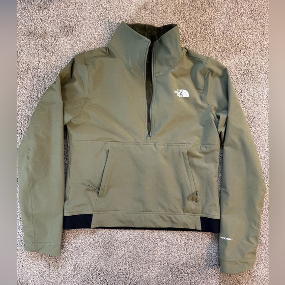 The North Face reversible 1/4 zip kangaroo pocket jacket. XS - Picture 1 of 7